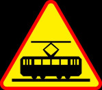 Znak A-21 - tramwaj