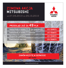Zimowa akcja przeglądowa Mitsubishi